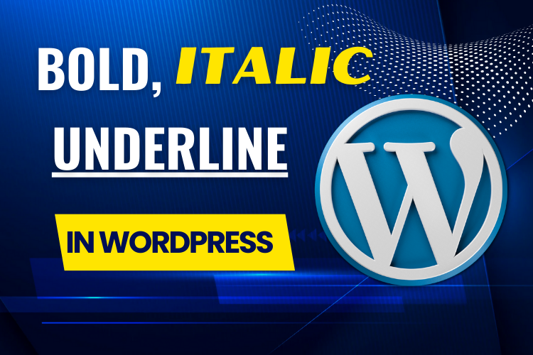 Formatting text in WordPress blog editor – bold, italic, underline