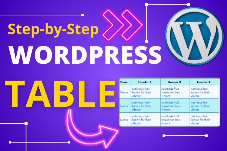 Advanced WordPress Table with Kadence Block
