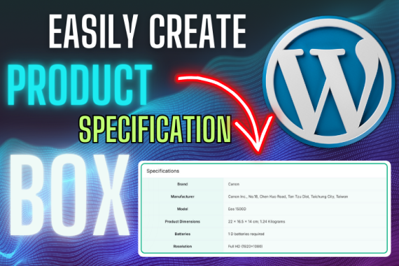 AffiliateX Amazon Affiliate Plugin - How to Create a Specification Box