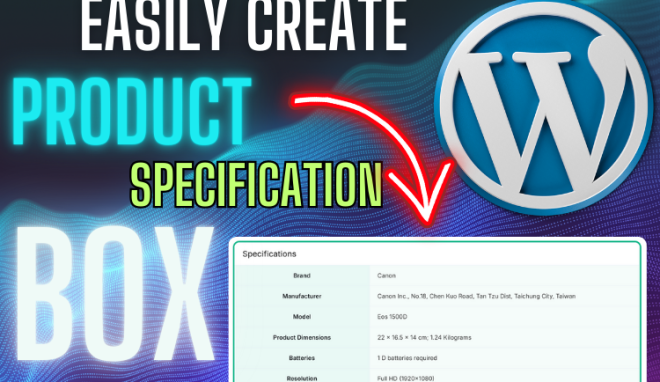 AffiliateX Amazon Affiliate Plugin - How to Create a Specification Box