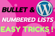 Creating Bullet and Numbered Lists in WordPress