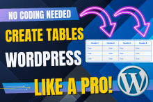 How to Create Tables in WordPress