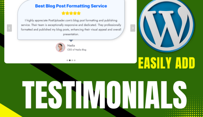 Testimonials with Kadence Block